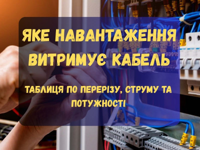 Яке навантаження витримує кабель: таблиця по перерізу, струму та потужності