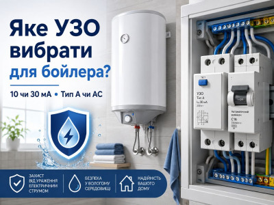 Яке УЗО вибрати для бойлера: 10 чи 30 мА, тип A чи AC