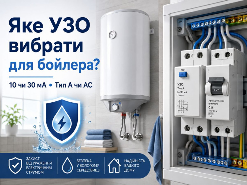 Какое УЗО выбрать для бойлера: 10 или 30 мА, тип A или AC