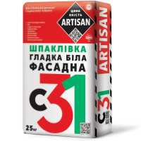 АРТИСАН С-31 Фасадна шпаклівка гладка (біла), 25кг