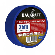 Ізоляційна стрічка Baukraft ПВХ 0.15x19 мм блакитна 25м