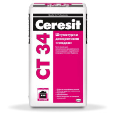 Ceresit СТ 34 Штукатурка декоративная «гладкая», 25 кг