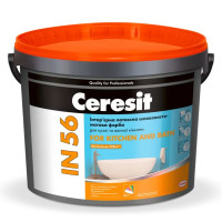 Краска Интерьерная латексная Ceresit IN 56 FOR KITCHEN AND BATH шелковисто-матовая, База А - белый, 10 л