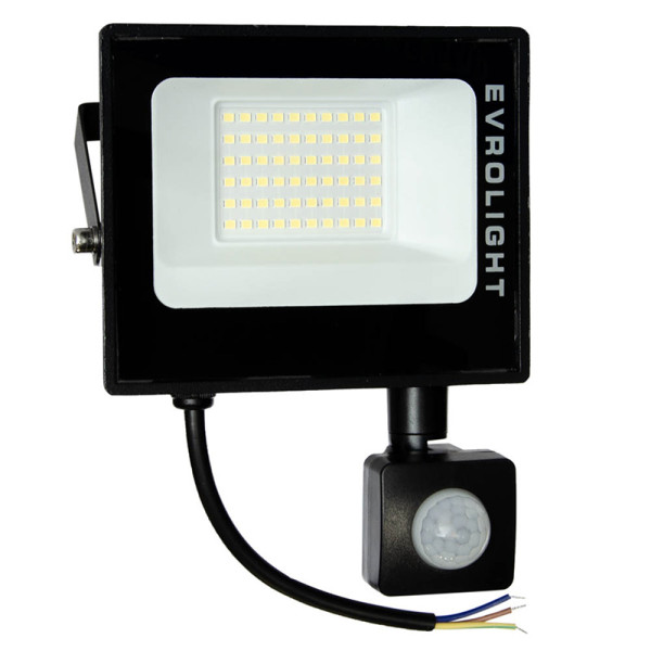Прожектор світлодіодний з датчиком руху EVROLIGHT FM-01D-30 30W 6400К