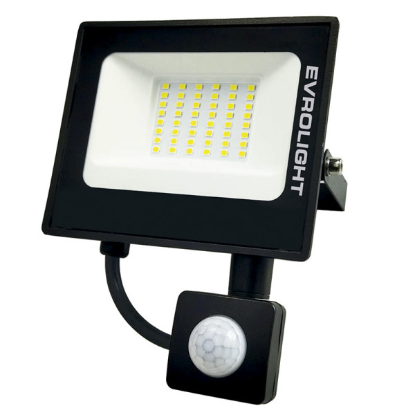 Прожектор світлодіодний з датчиком руху EVROLIGHT FM-01D-30 30W 6400К