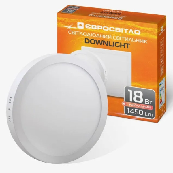 Світильник точковий Євросвітло накладний 18Вт коло LED-SR-225-18 4200К