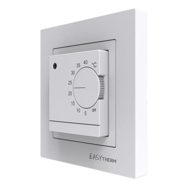 Терморегулятор поворотний Easytherm Asfora ET-20 16А, 3200Вт білий глянцевий