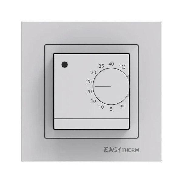 Терморегулятор поворотний Easytherm Asfora ET-20 16А, 3200Вт білий глянцевий