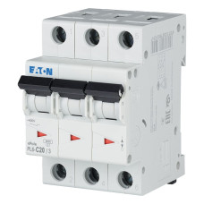 Автоматичний вимикач Eaton PL 6 kA 3P 20A C