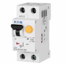 Дифференциальный автоматический выключатель Eaton PFL6 2Р, 32А, C, 30mA, тип АС, 6кА