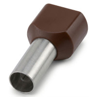Ізольований наконечник Enext e.terminal.stand.te.2.10.brown 2x10 кв.мм, коричневий, 100шт