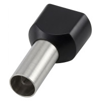 Ізольований наконечник Enext e.terminal.stand.te.2.1.5.black 2x1,5 кв.мм, чорний, 100шт