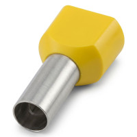 Ізольований наконечник Enext e.terminal.stand.te.2.1.5.yellow 2x1,5 кв.мм, жовтий, 100шт