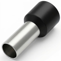 Ізольований наконечник Enext втулковий e.terminal.stand.e2508.black, 2,5 кв.мм, 100шт