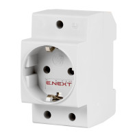 Розетка Enext з установкою на DIN-рейку із заземленням 230В