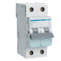 Автоматичний вимикач Hager MBN 2P 6kA 20A B