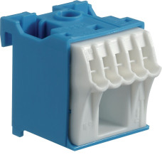 N-клема QuickConnect Hager 1x16мм²+5x4мм² ширина 30мм KN06N