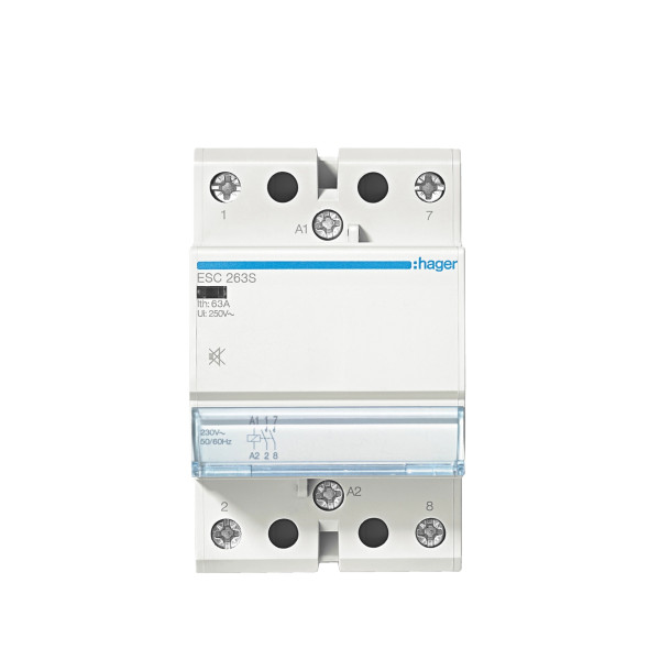 Контактор безшумний Hager ESC263S 63A 2НВ 230В