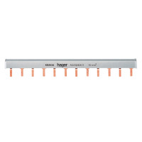 Шина гребенчатая Hager KB263A 2Р 12 модулей 63А 10мм²
