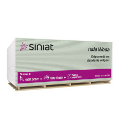 Плита гіпсокартонна NIDA WODA 2500×1200×9.5 мм вологостійка, стельова (KS 76 E2)