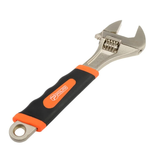 Ключ розвідний Polax з прогумованою рукояткою 300 мм (25-020)