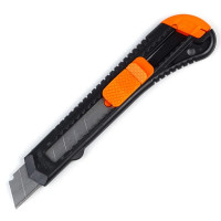 Нож строительный Polax трапециевидный с выдвижным лезвием 19 мм (23-007)