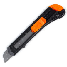 Нож строительный Polax пластиковый с выдвижным лезвием 18 мм (23-001)