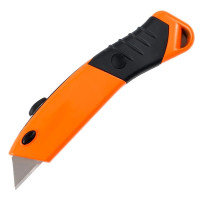 Нож строительный Polax трапециевидный с выдвижным лезвием 19 мм (23-007)