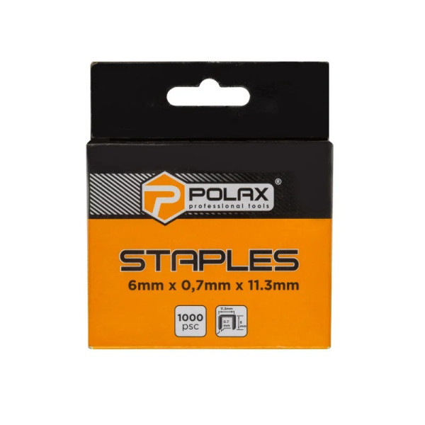 Скобы для степлера каленые Polax А53 6*11.3 мм, 1000 шт (24-007)