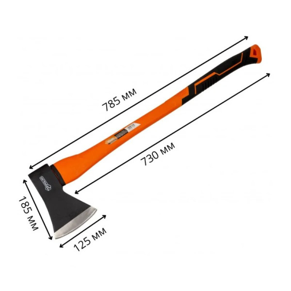 Сокира універсальна Polax, фібергласова ручка 1250 г (36-043)