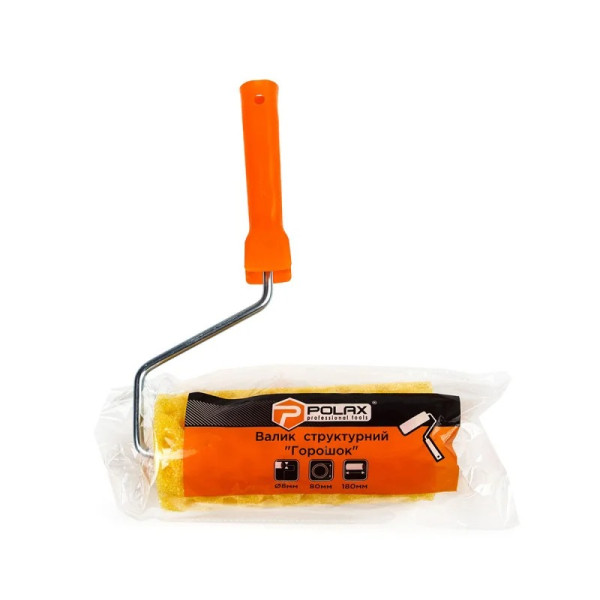 Валик структурний Polax "Горошок" 8х80х180 мм професійний з ручкою (21-007)