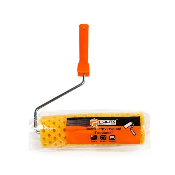 Валик структурний Polax "Горошок"  8х80х250 мм професійний з ручкою (21-008)
