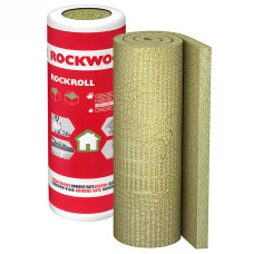 Мінеральна вата ROCKWOOL ROCKROLL 100 мм (2500×1000, 5 м²) — рулонний утеплювач для мансарди і перекриттів