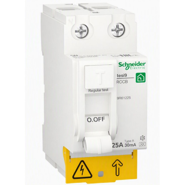 Диференційний вимикач навантаження Schneider Electric RESI9 25A 30мA 2P тип АС