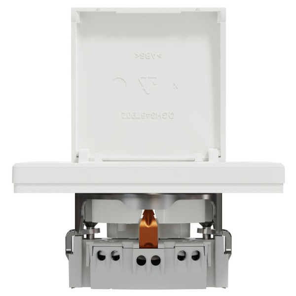 Розетка Schneider Electric Asfora EPH3100121 із заземленням та кришкою біла IP20