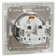 Розетка Schneider Electric Asfora EPH3100121 із заземленням та кришкою біла IP20