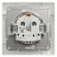 Розетка Schneider Electric Asfora EPH3100121 із заземленням та кришкою біла IP20