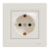 Розетка Schneider Asfora із заземленням бежевий EPH2900123