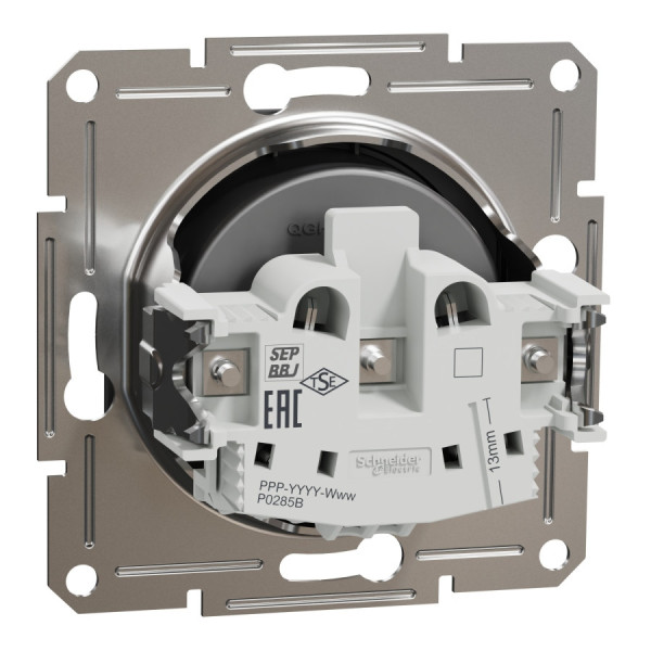 Розетка Schneider Electric Asfora без заземленням антрацит EPH3000171