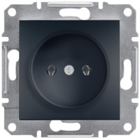 Розетка Schneider Electric Asfora без заземленням антрацит EPH3000171