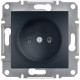 Розетка Schneider Electric Asfora без заземленням антрацит EPH3000171