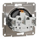 Розетка Schneider Electric Asfora з заземленням без рамки антрацит EPH2900171