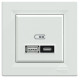 Розетка USB Schneider Asfora 2 виходи, тип А+С EPH2700521