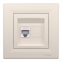 Розетка телефонная Schneider Electric Asfora Rj11 одинарная внутренняя