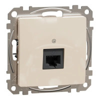 Розетка комп'ютерна Schneider Electric RJ45 одинарна внутрішня бежева