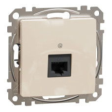 Розетка комп'ютерна Schneider Electric RJ45 одинарна внутрішня бежева