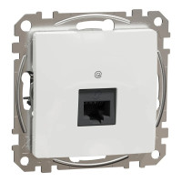 Розетка комп'ютерна Schneider Electric RJ45 одинарна внутрішня біла