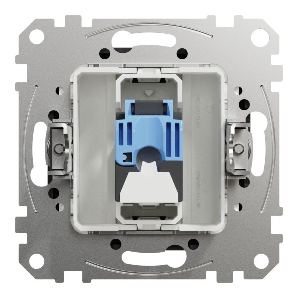 Розетка комп'ютерна Schneider Electric RJ45 одинарна внутрішня чорна