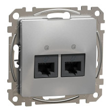 Розетка комп'ютерна Schneider Electric RJ45 подвійна внутрішня