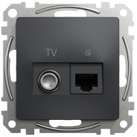 Розетка комп'ютерна Schneider Sedna RJ45+TV, UTP SDD114469T